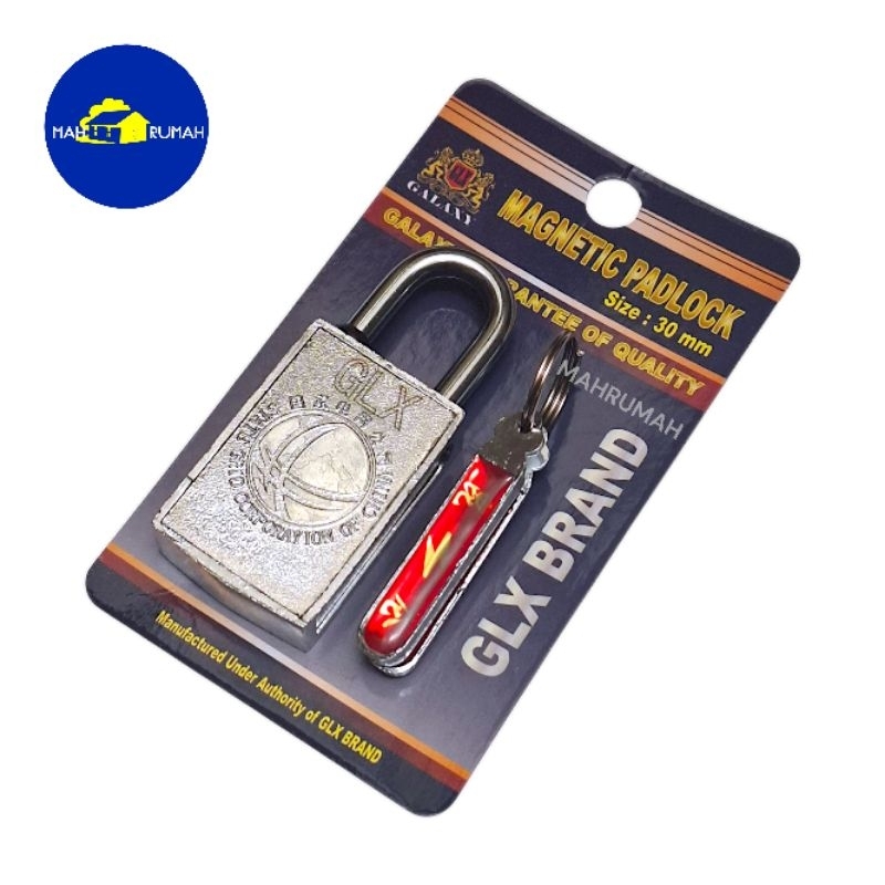 GEMBOK MAGNET MAGNIT Kunci Gantung Lubang Pintu Harmonika Toko Ruko 30mm 30 mm - STAYER / GLX