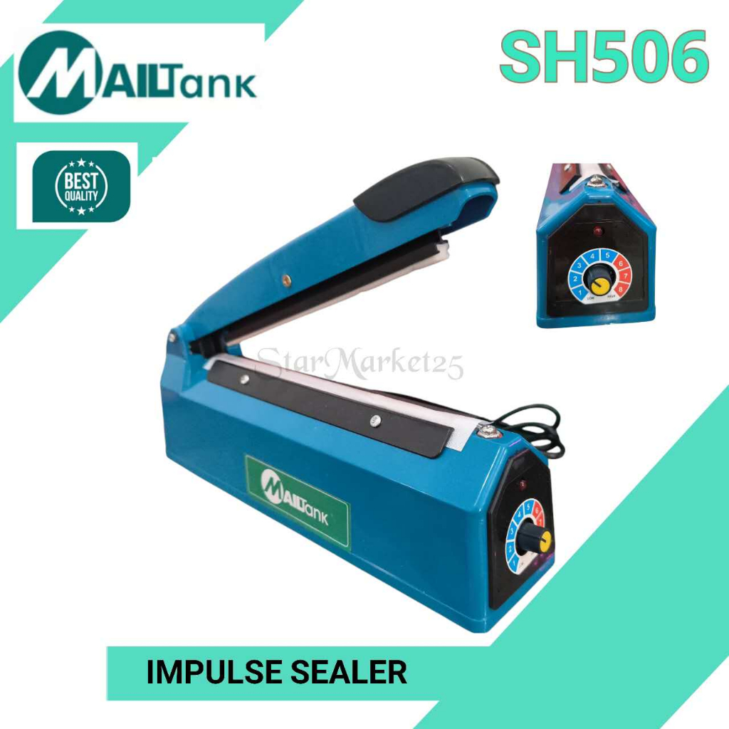 Mailtank - Impulse Hand Sealer 20cm - Alat Press Plastik Impulse Sealer 20cm "SH506"