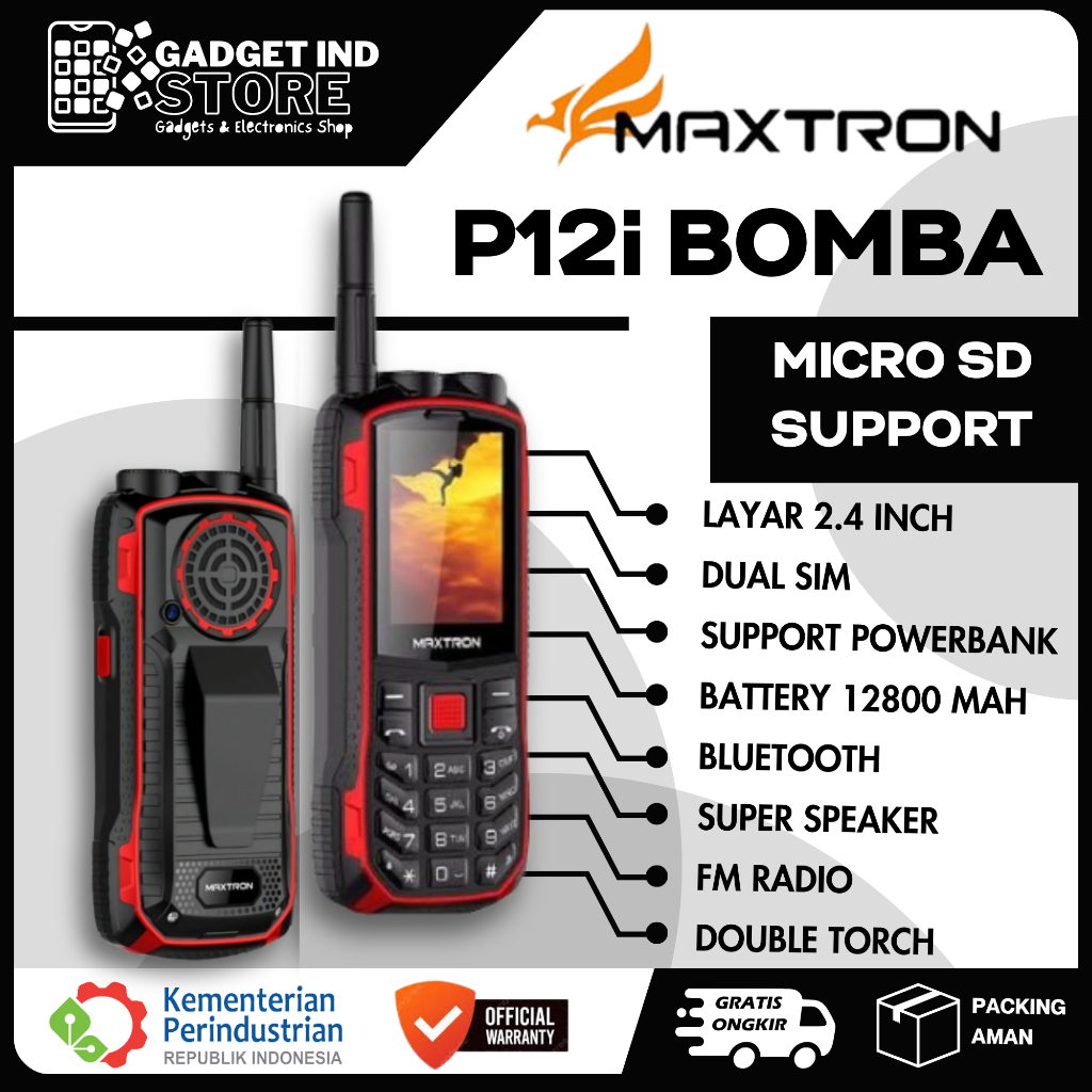 MAXTRON P12I BOMBA HP GUNUNG DOUBLE SENTER
