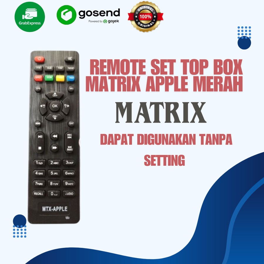 REMOTE SET TOP BOX MATRIX APPLE MERAH