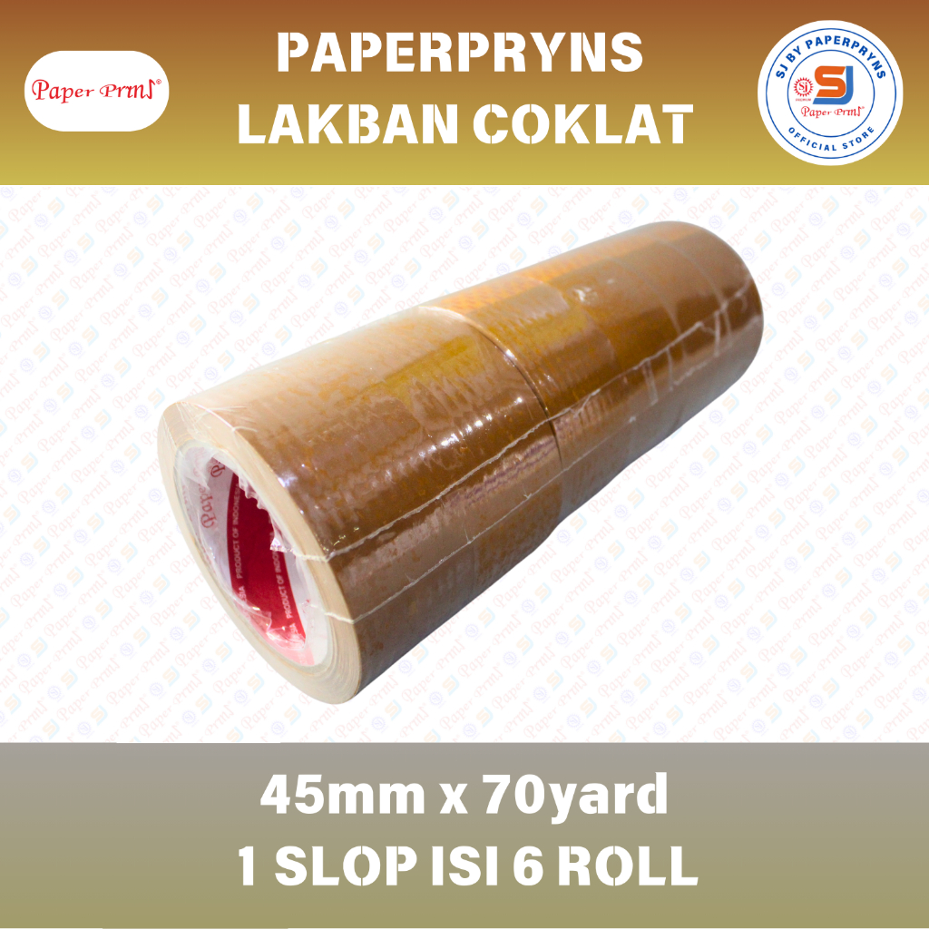 

PAPERPRYNS Lakban Coklat (45mm x 70 yard) - 1 SLOP