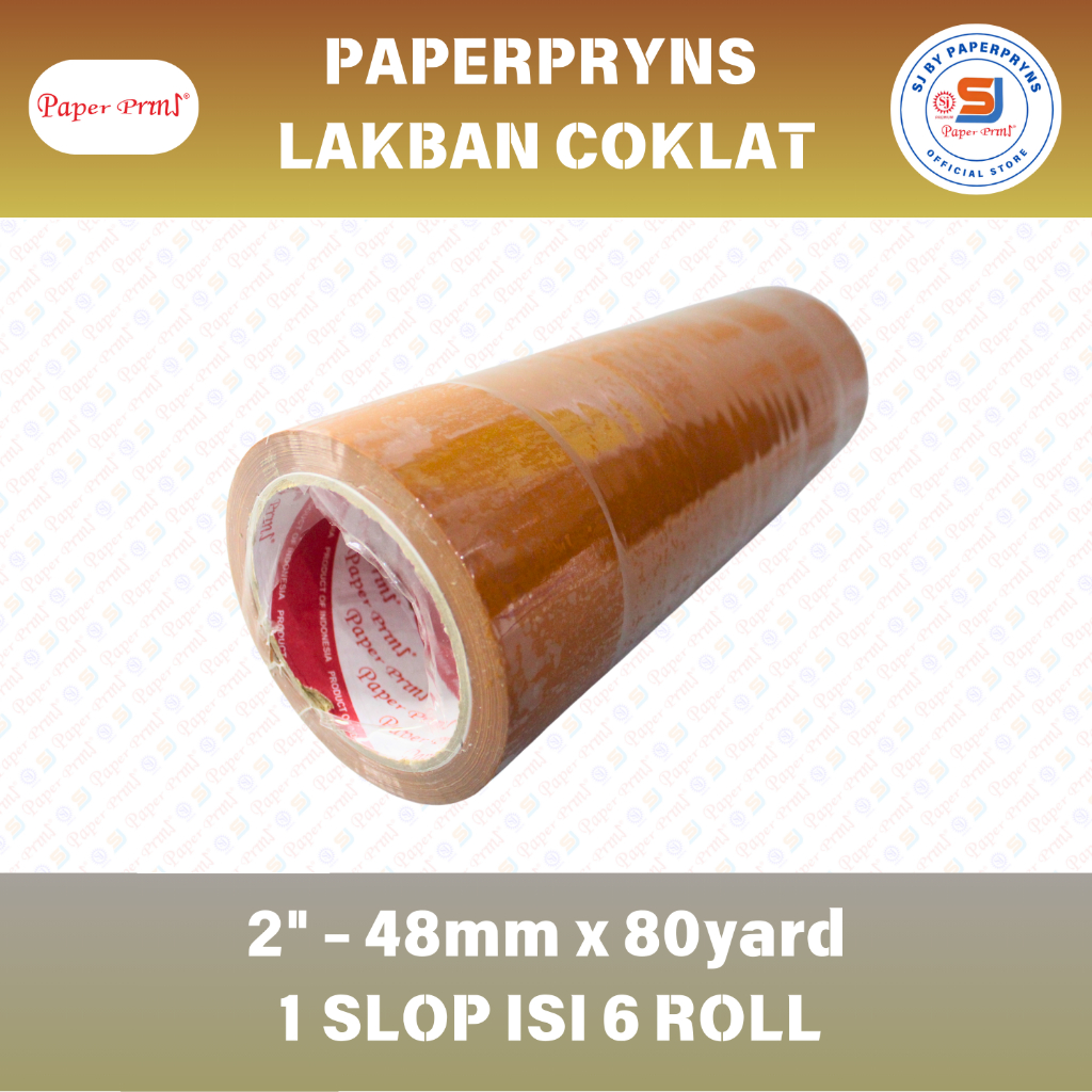 

PAPERPRYNS Lakban Coklat 2 Inci (48mm x 80 yard) - 1 SLOP
