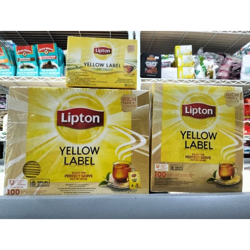 

Lipton Yellow Label Black Tea Bag Teh Hitam Celup Lokal HALAL