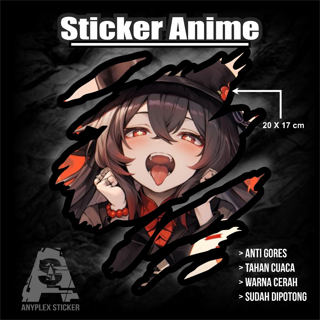 STIKER ANIME GENSHIN IMPACT HU TAO UNTUK MOTOR.MOBIL PC LAPTOP DLL BISA CUSTOM GAMBAR LAIN