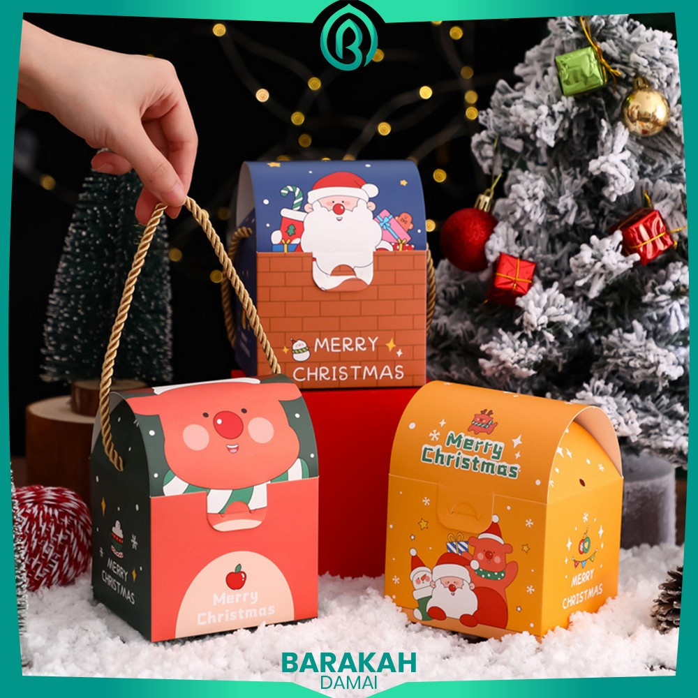 

Kotak Hampers Natal / Box Cookies Xmas Kado Natal / Kotak Kue Kering Goodie Bag Box Hampers Christmas Barakah Damai C1161