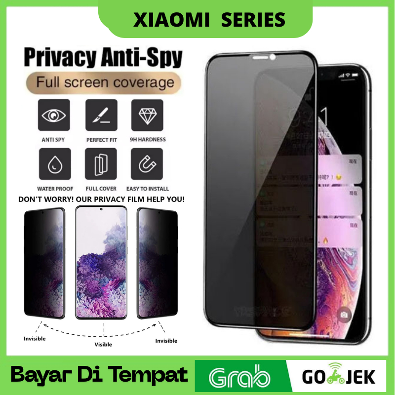 Tempered Glass Privacy Xiaomi Mi 10i 10T Lite 11i 11T 11X Poco F4 M2 X3 X4 X5 NFC Black Shark 4 4S R