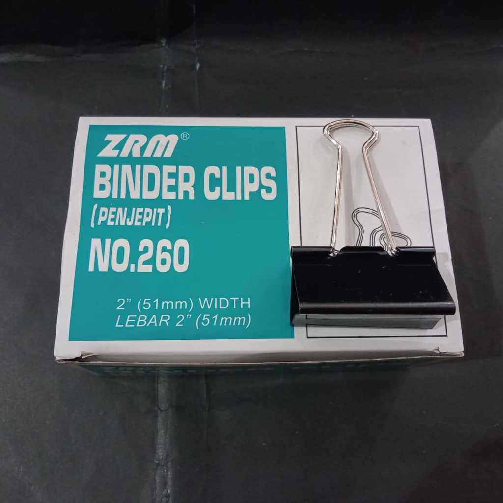 

binder clips no. 260, binder clips besar, jepit kertas hitam besar