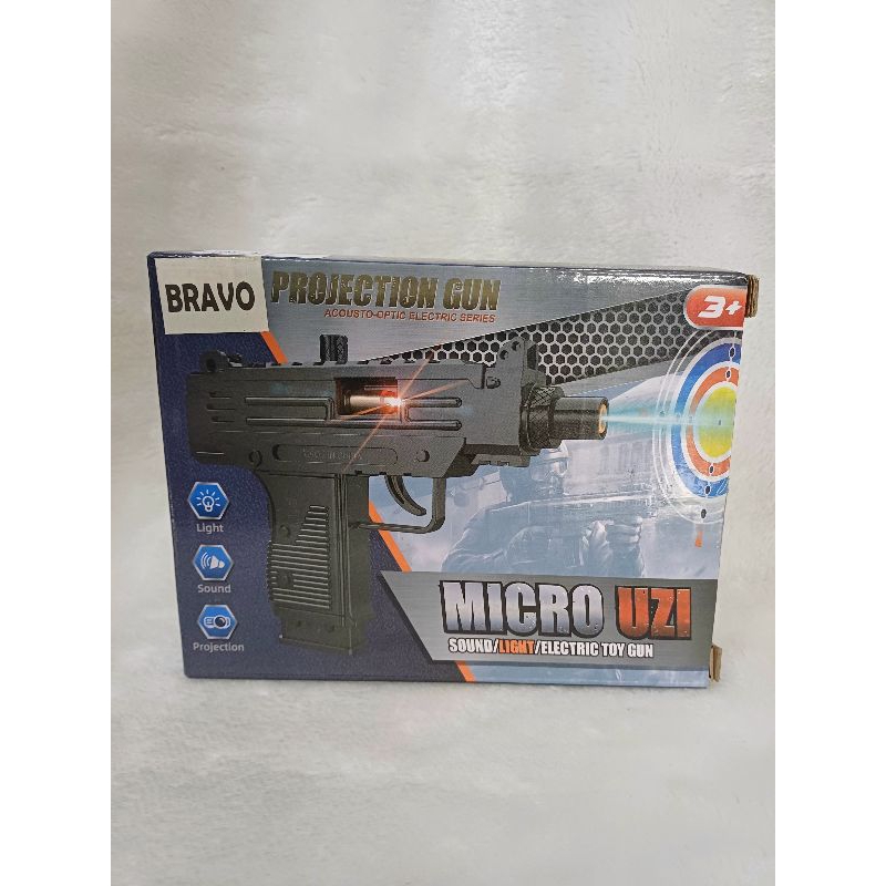 Mainan Pistol Micro Uzi Pistol Baterai Mainan Anak Pistol Mainan