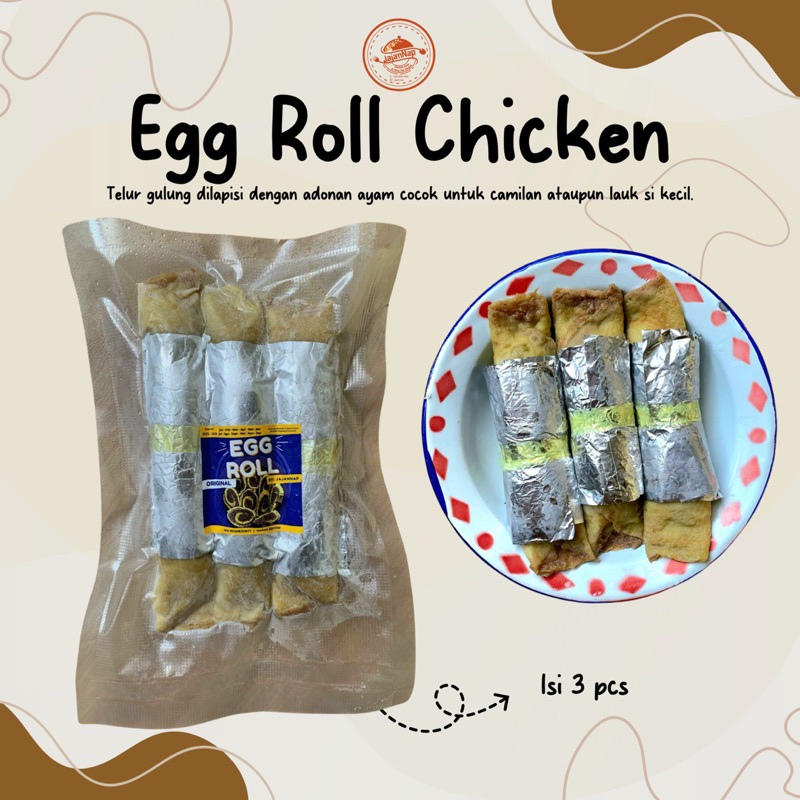 

JajanNap ~ Egg Roll Chicken frozen food/rolade ayam/egg roll snack/telur gulung