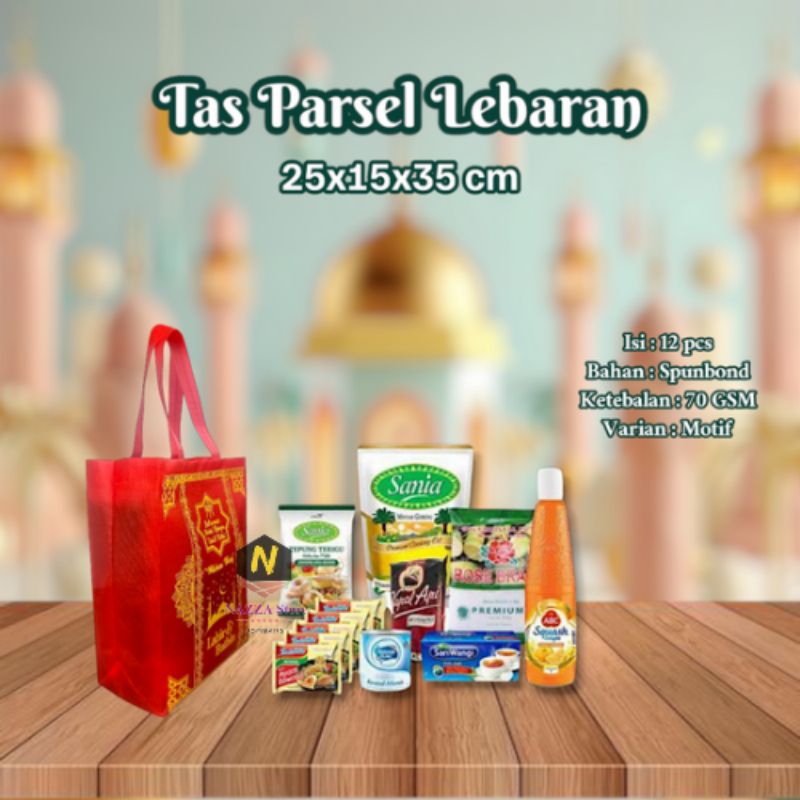 

Tas Parsel Parcel Lebaran Idul Fitri PREMIUM TEBAL 25x15x35 cm isi 12 pcs