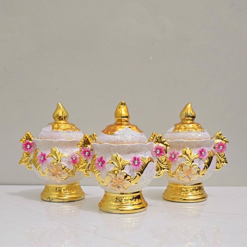 (BARU) toples keramik hias set 3 / keramik hias import / pajangan lemari hias