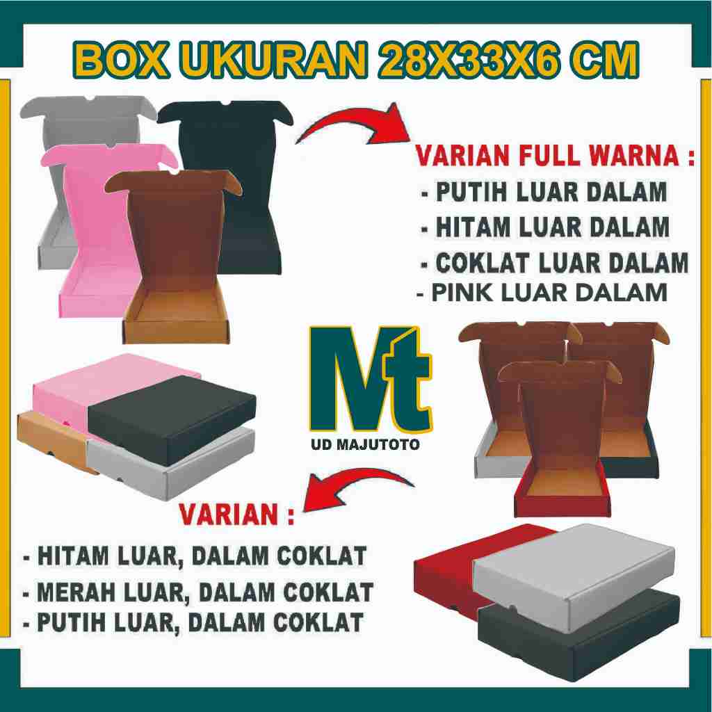 

Box 28x33x6 Cm / Box Lipat Samping / Box Hampers / Kardus Polos