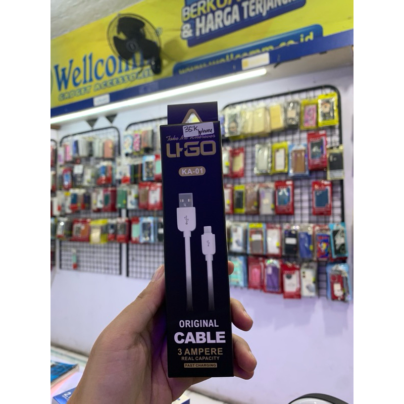 UGO KABEL DATA LIGHTNING | MICRO | TYPE C 3 A FAST CHARGING