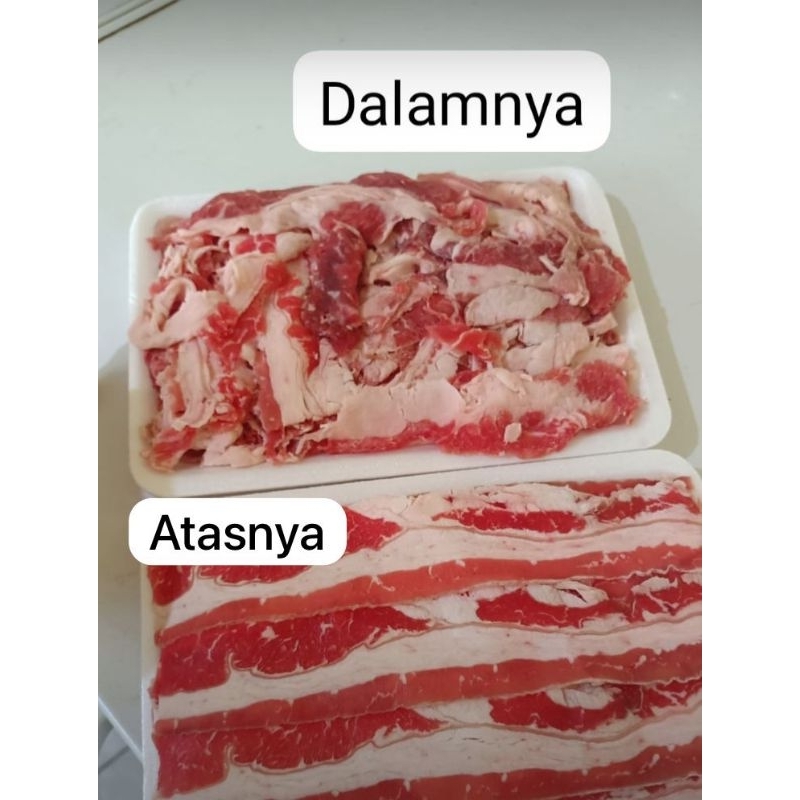 

Slice Beef Mix Lemak US Short Plate 500 gr