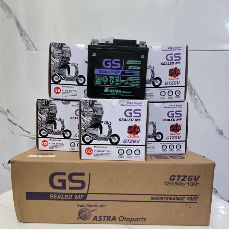 AKI GS ASTRA GTZ6V 12V-5AH..PERDUST ISI 10PC..