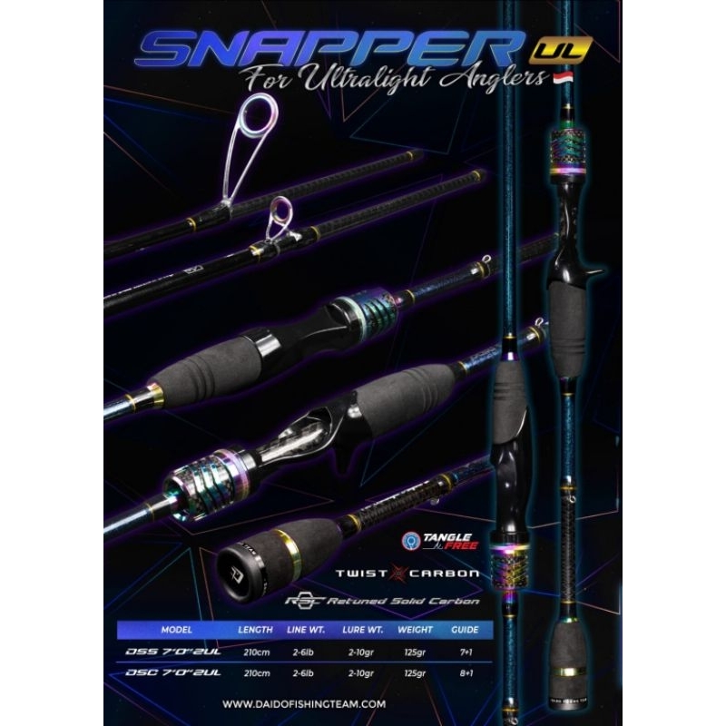 JORAN UL DAIDO SNAPPER 702UL Spinning Baitcasting 210cm