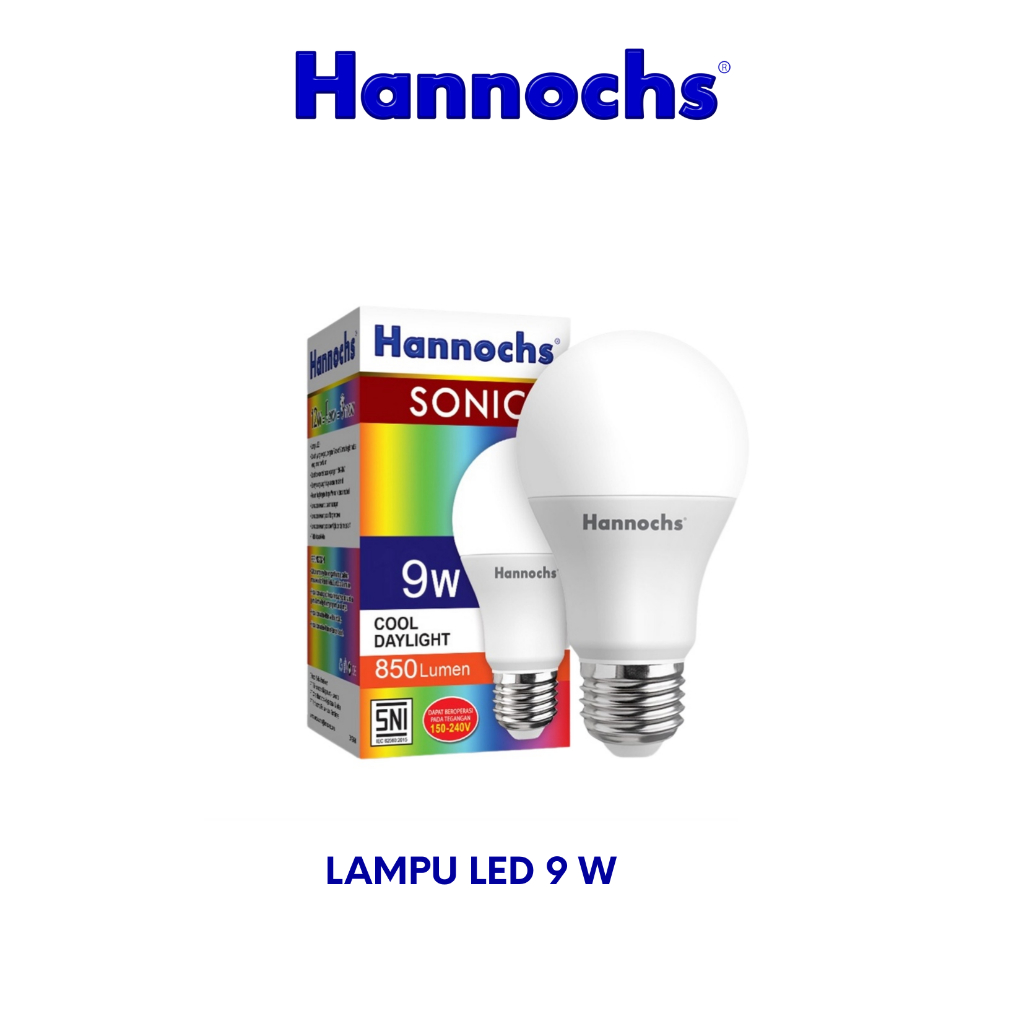 Lampu LED 9 Watt Hannochs SONIC 9 WATT Garansi Resmi 1 Tahun
