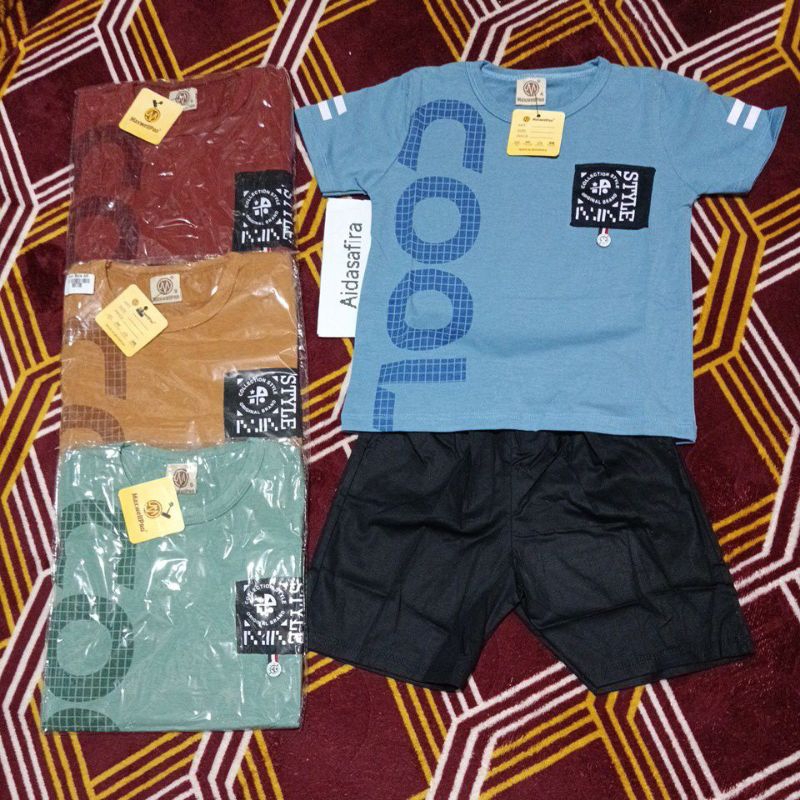 (MaxwellPro) SETELAN KAOS ANAK LAKI-LAKI TANGAN PENDEK CELANA PENDEK