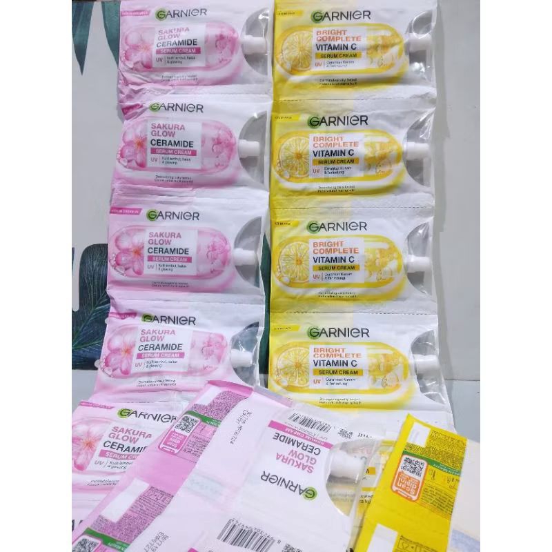 Garnier sachet serum cream 1 renteng isi 12pcs