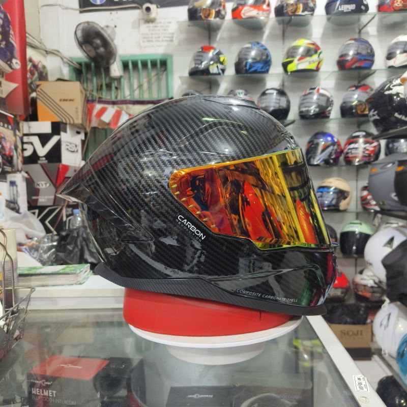Helm js armor carbon paket ganteng