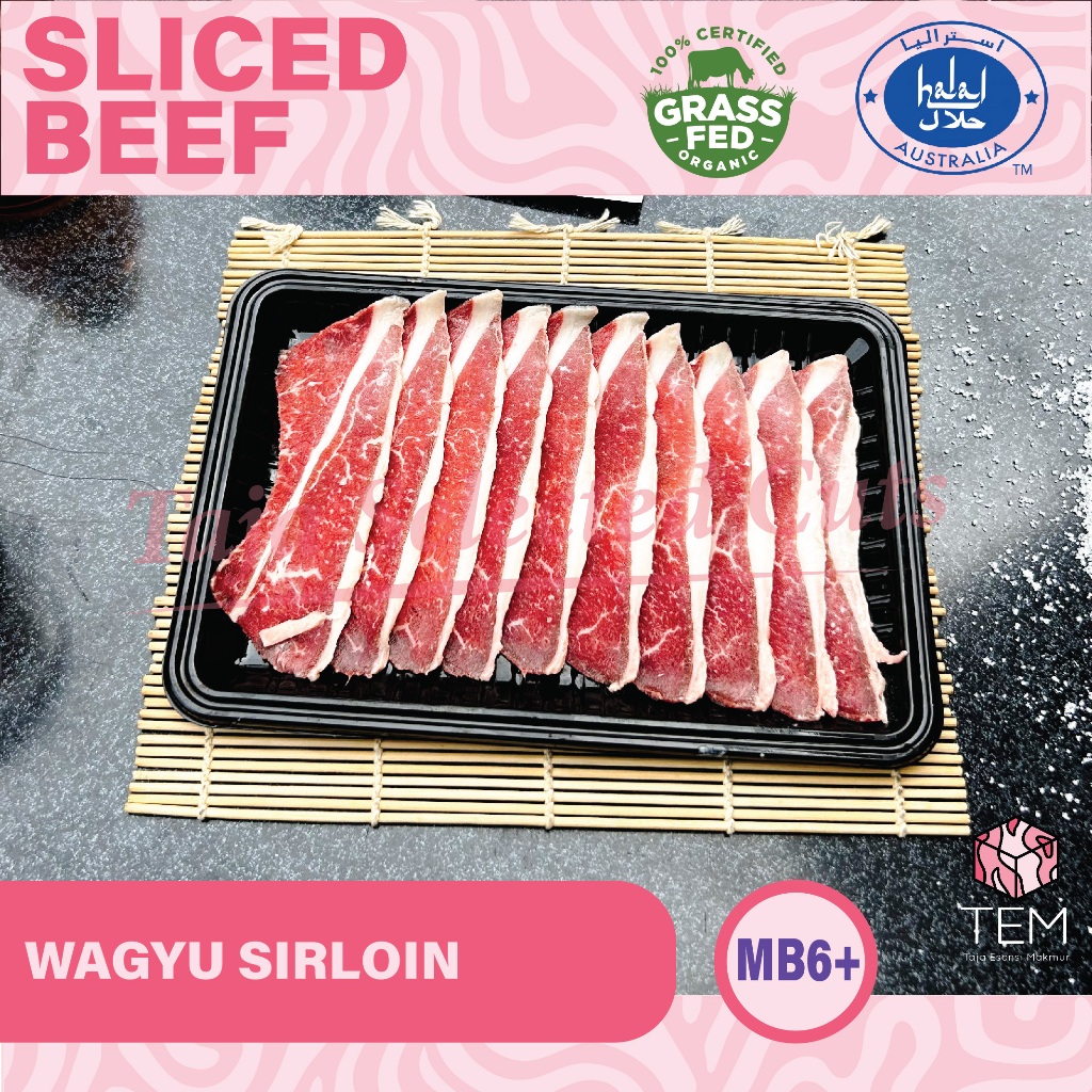 

Wagyu Sirloin Slice MB 6+ 250gr Daging Premium Organik Grass-fed