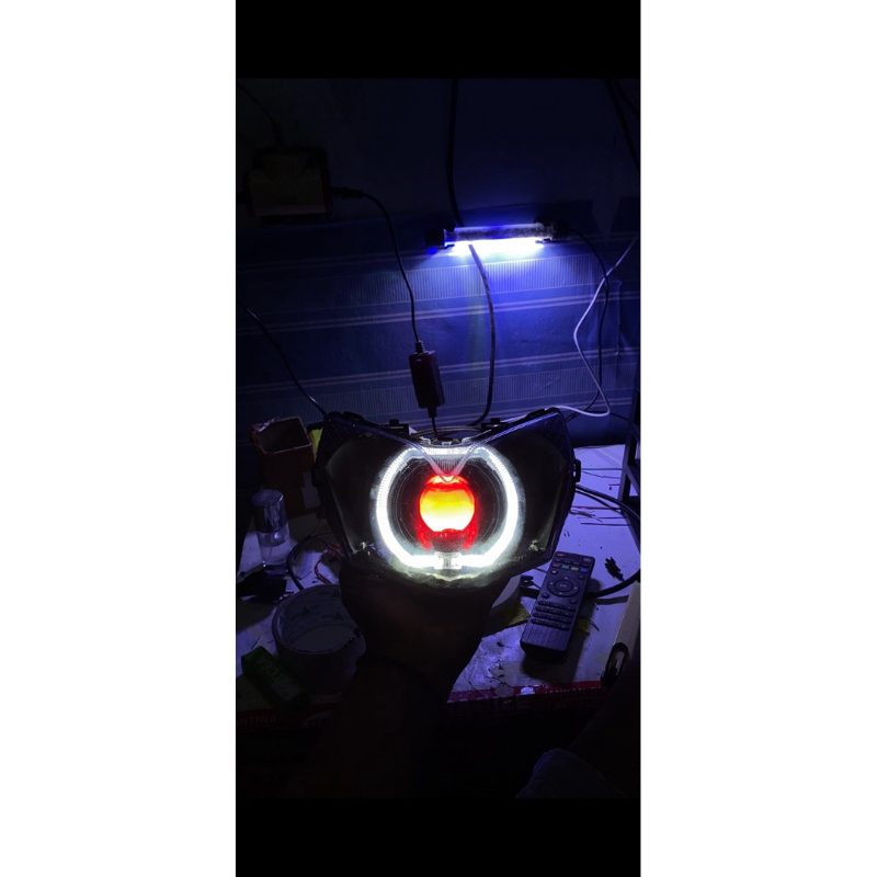Lampu depan supra x125 ala ala projie biled