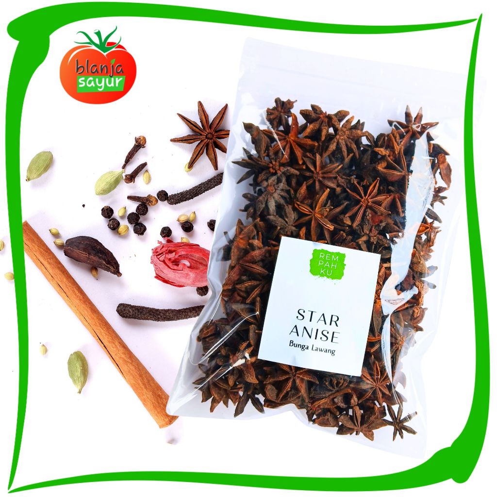 

Bunga Lawang / Star Anise / Pekak / Rempah Premium 100gr