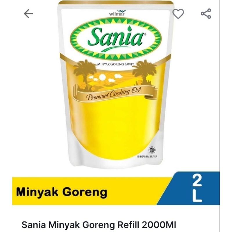 

sania minyak goreng 2Ltr