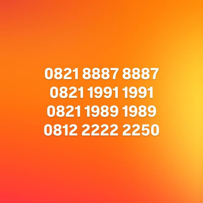 Nomor Cantik Perdana Telkomsel Simpati 2222222 1981 1982 Double Tahun