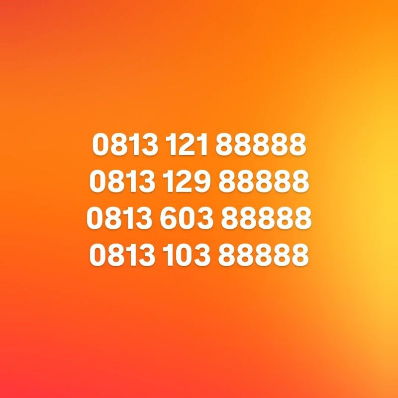 Nomor Cantik Perdana Telkomsel Simpati Seri Panca 88888