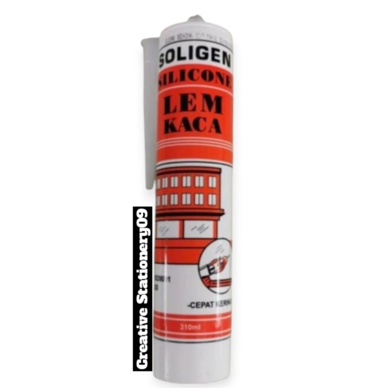 Lem Botol SOLIGEN / Lem Kaca Sealant SOLIGEN /Lem Sealent Tembak SOLIGEN BLACK WHITE CLEAR