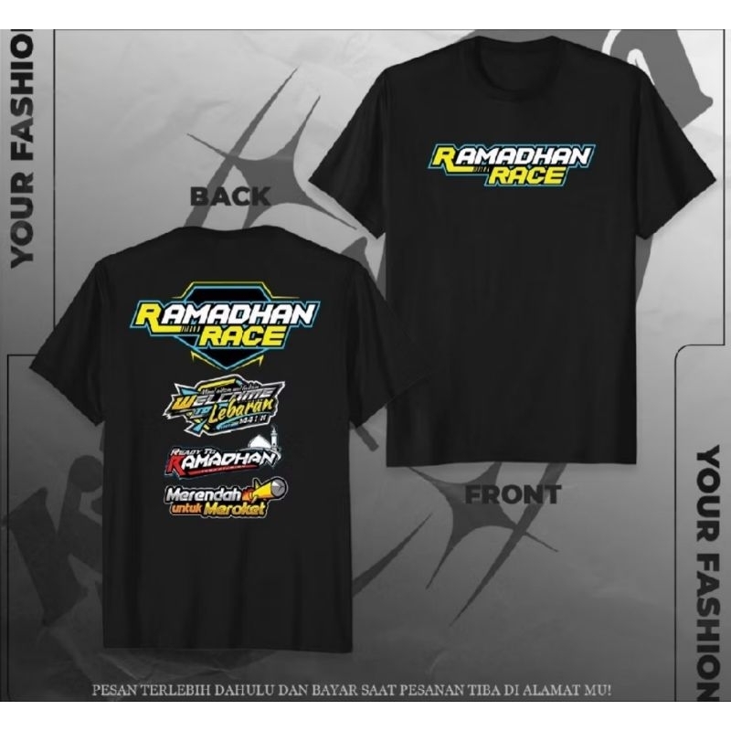 Kaos Ramadhan Race Unik - Merendah Untuk Meroket - Baju Lebaran