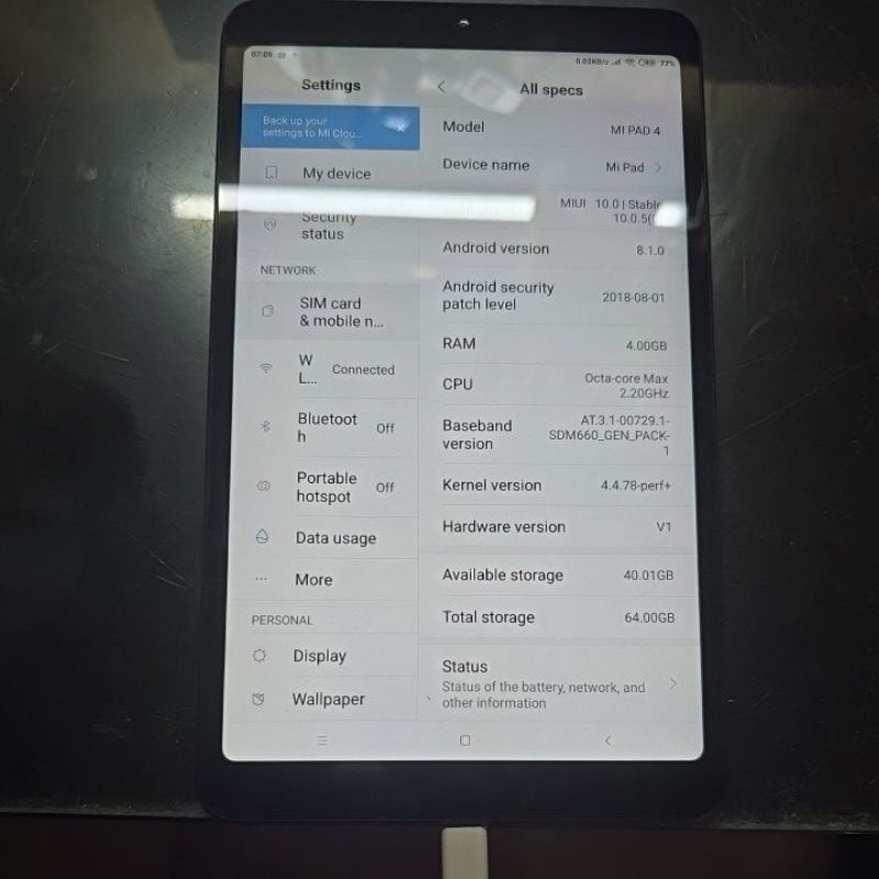 XIAOMI MI PAD 4 4/64GB WIFI