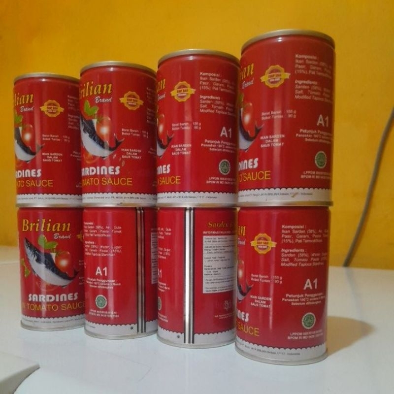 

QH sarden brilian 155gr paket 8 kaleng exp 2028