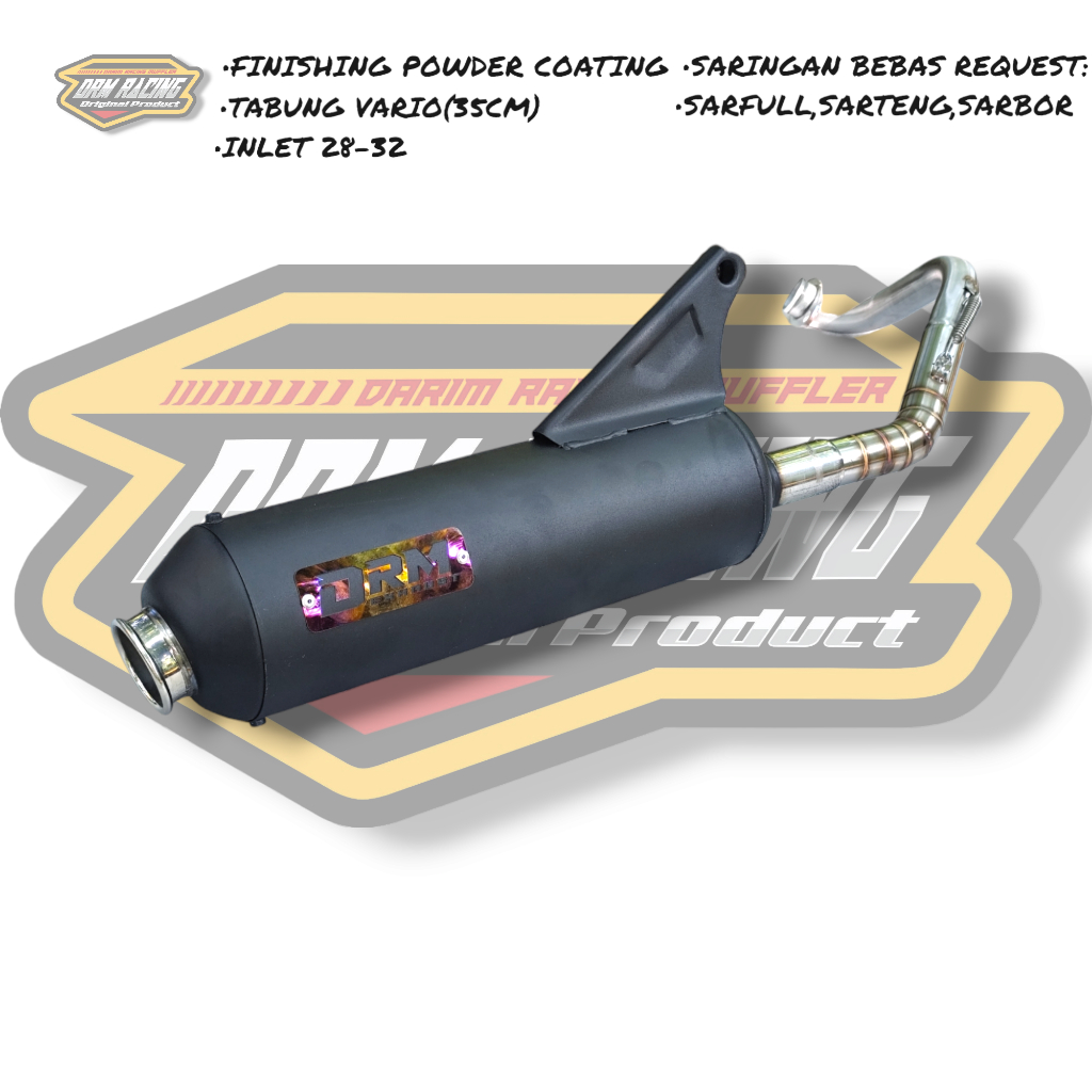 KNALPOT STANDAR RACING TYPE LUSTER AVOLUTION V2 DRM EXHAUST VARIO 125/150 OLD/NEW VARIO 160 BEAT FI 