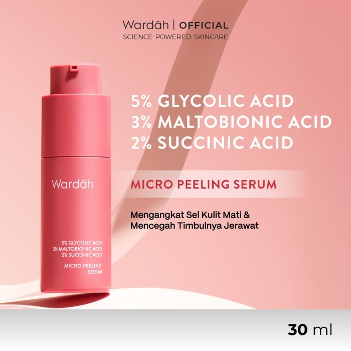 Wardah 5% Glycolic Acid 3% Maltobionic Acid 2% Succinic Acid Micro Peeling Serum - Exfoliating Serum