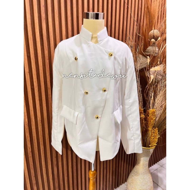 Beskap Jawa / Beskap Model Solo, Polos - Nuansa Putih