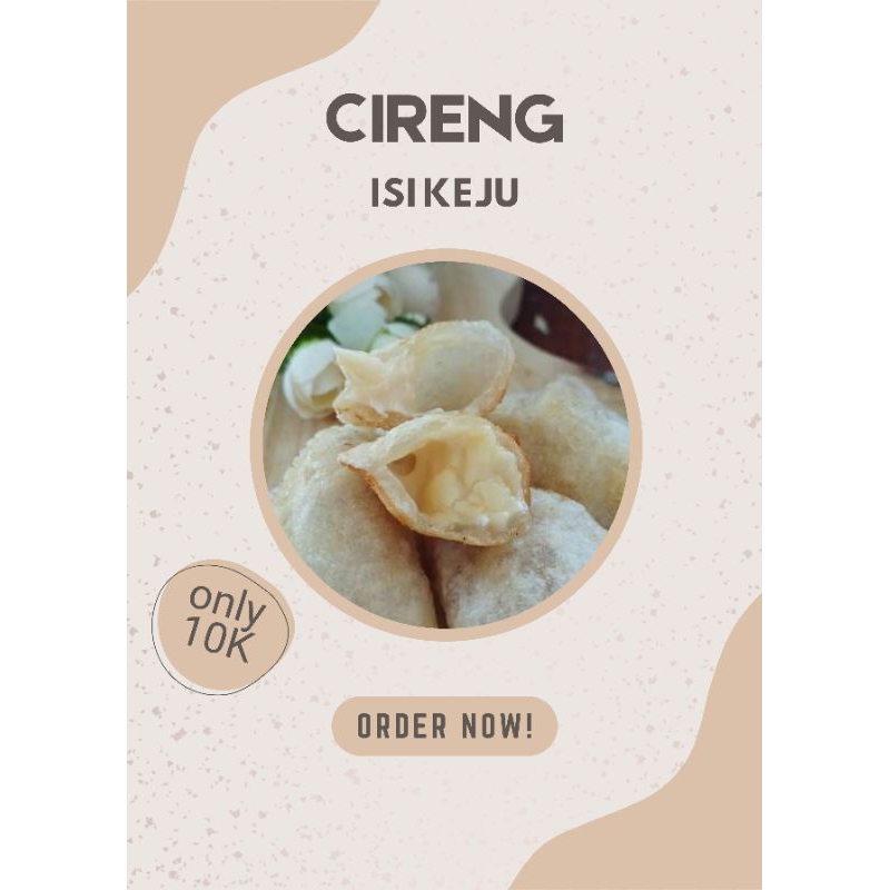 

CIRENG ISI KEJU | CIRENG KEJU | CEMILAN | UKURAN SEDANG