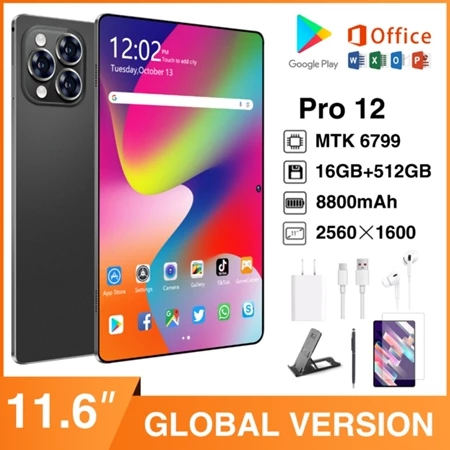【COD】Hancdon Tab pad Pro12 (16GB+512GB)11.6inch"IPS Screen Tablet Android 12 8800 mAhDual Sim Card a