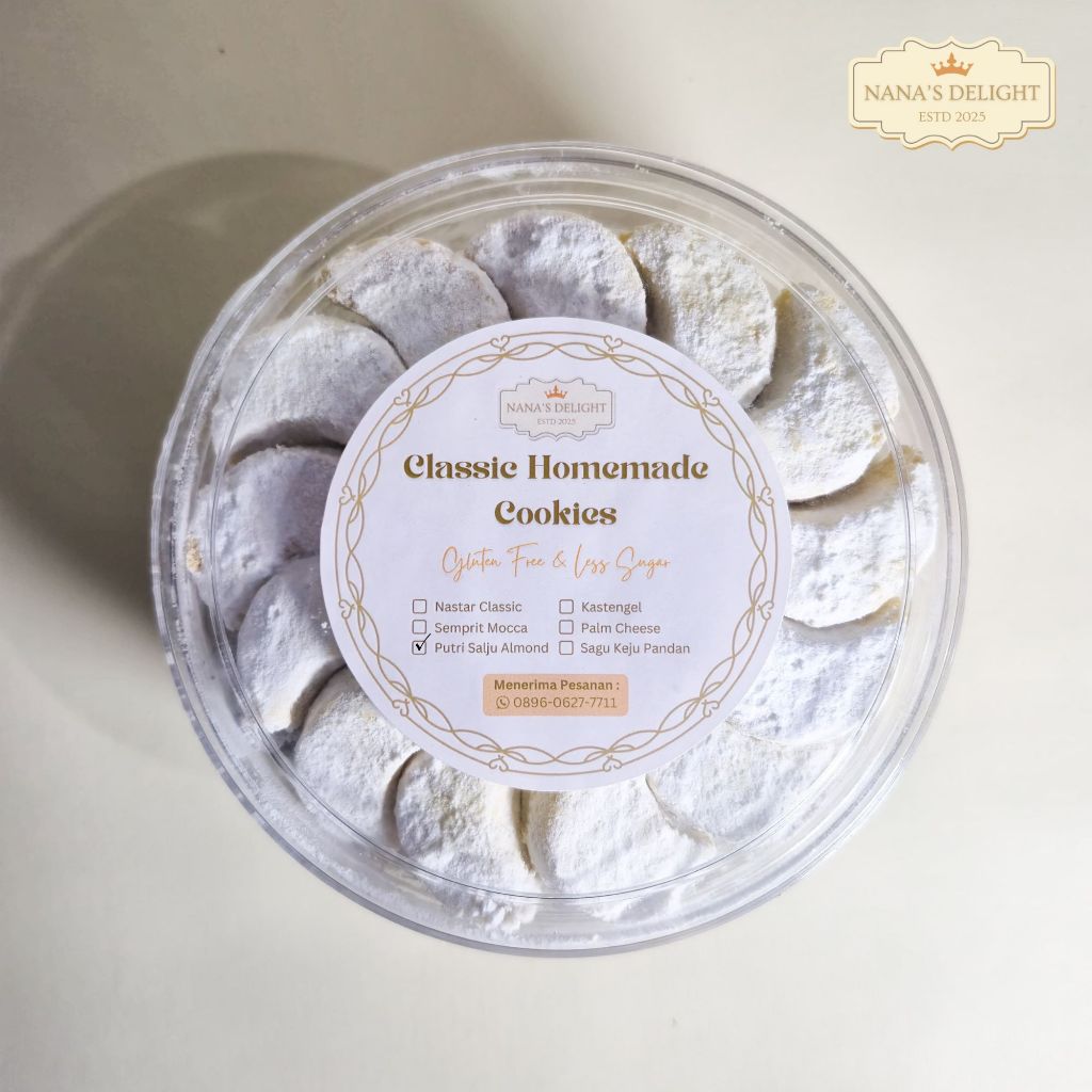 

Nana's Delight - Putri Salju Almond Gluten Free & Less Sugar