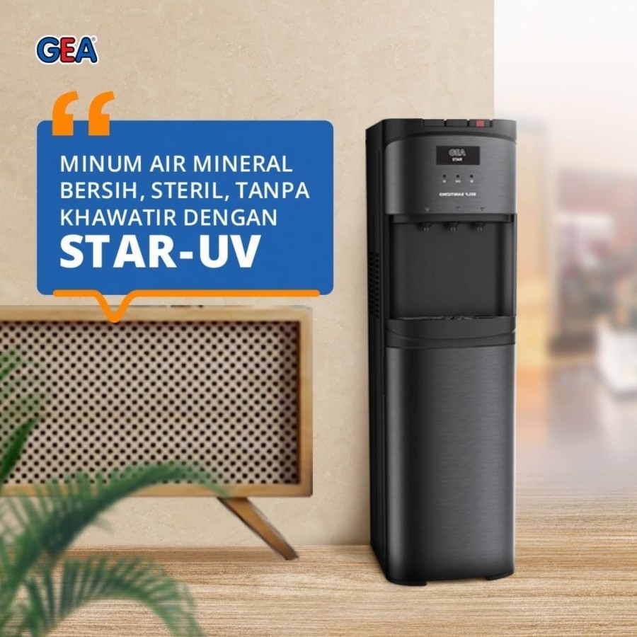 DISPENSER GEA GALON BAWAH KOMPRESOR Star UV lamp ozone