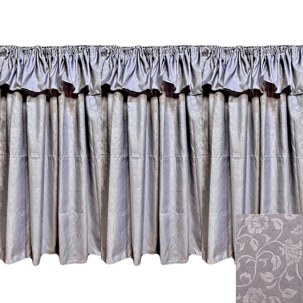 tirai kolong dapur embos polos abu muda motif timbul gorden katun hordeng kolong meja