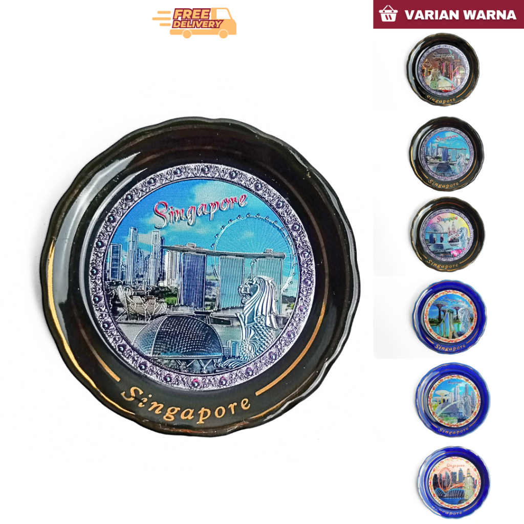 Souvenir magnet kulkas keramik Singapura oleh oleh Singapura