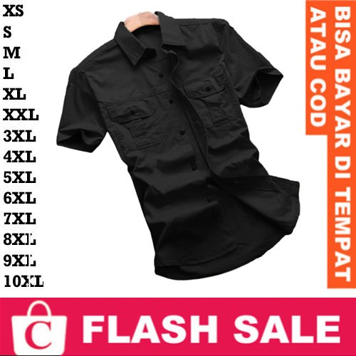 FORTKLASS FORTGLASS RISRUS FASHION SNOWSHOP CHAMELEON SBY Kemeja Cowok Hem Pria Dua 2 Kantong Saku R