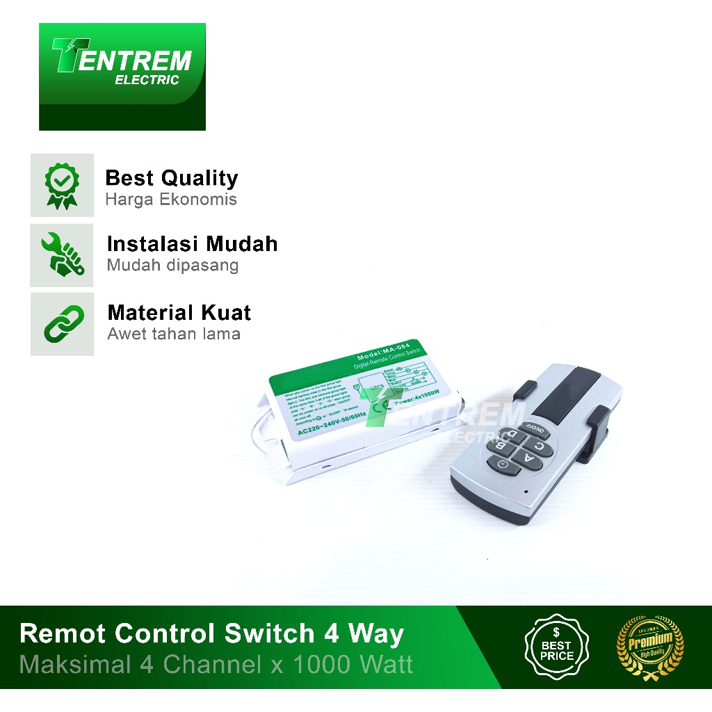 Remote Control Switch 4 Channel Saklar Remote Kontrol