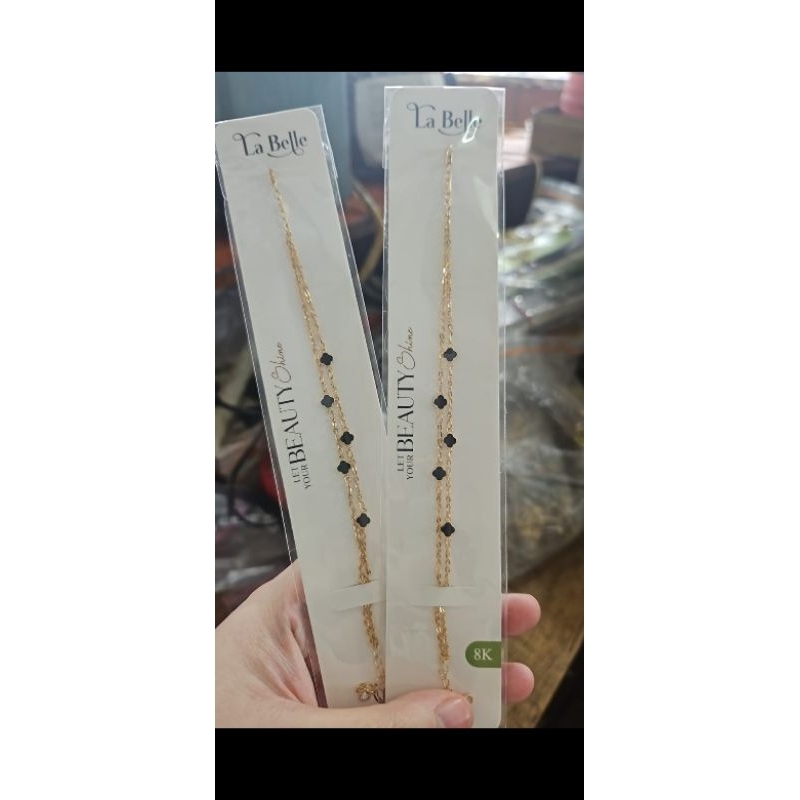 Gelang jedar double layer 2 susun pentol biji lada emas asli 375 8k