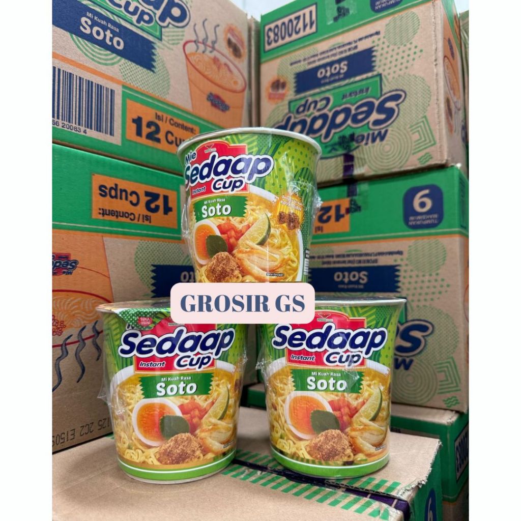 

1 DUS MIE SEDAAP CUP ISI 12 PCS / ALL VARIAN / BISA MIX / SOTO GORENG KUAH