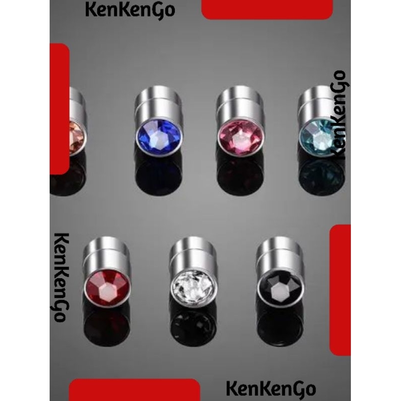 Anting Magnet Permata Berlian Warna Tanpa Tindik Fashion Pria Wanita