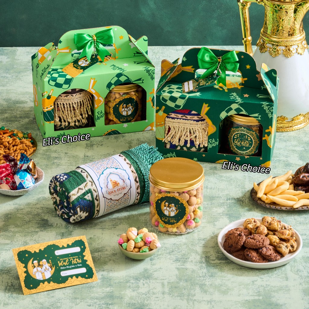 

Hampers Parcel Ramadhan Lebaran Idul Fitri PAKET Kue Kering, Makaroni, Kurma dan Sajadah