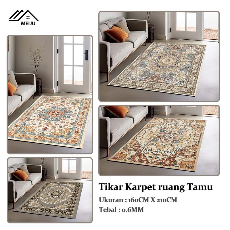 Karpet Lantai Ruang Tamu Karpet Eropa Karpet Aesthetic Anti Slip 160x210/Tikar Karpet ruang Tamu